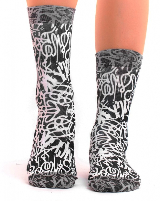 Wigglesteps Damen - Socken - Style: 02913 - Graffiti Klassik