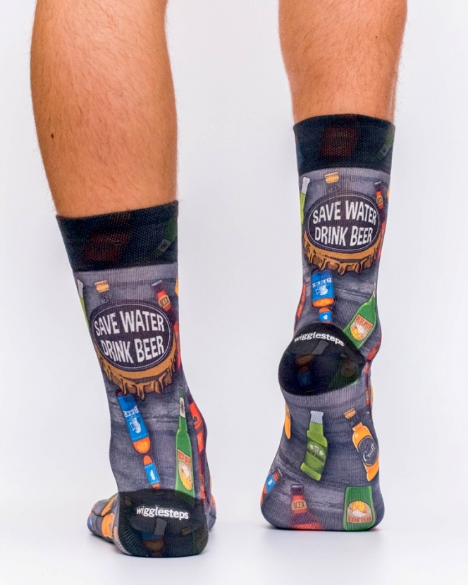 Wigglesteps Herren - Socken - Style: 03182 Safe Water Drink Beer