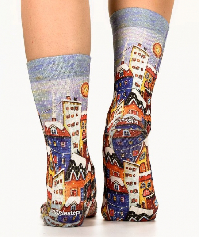 Wigglesteps Damen - Socken - Style: 03753 - Weihnachtsdorf