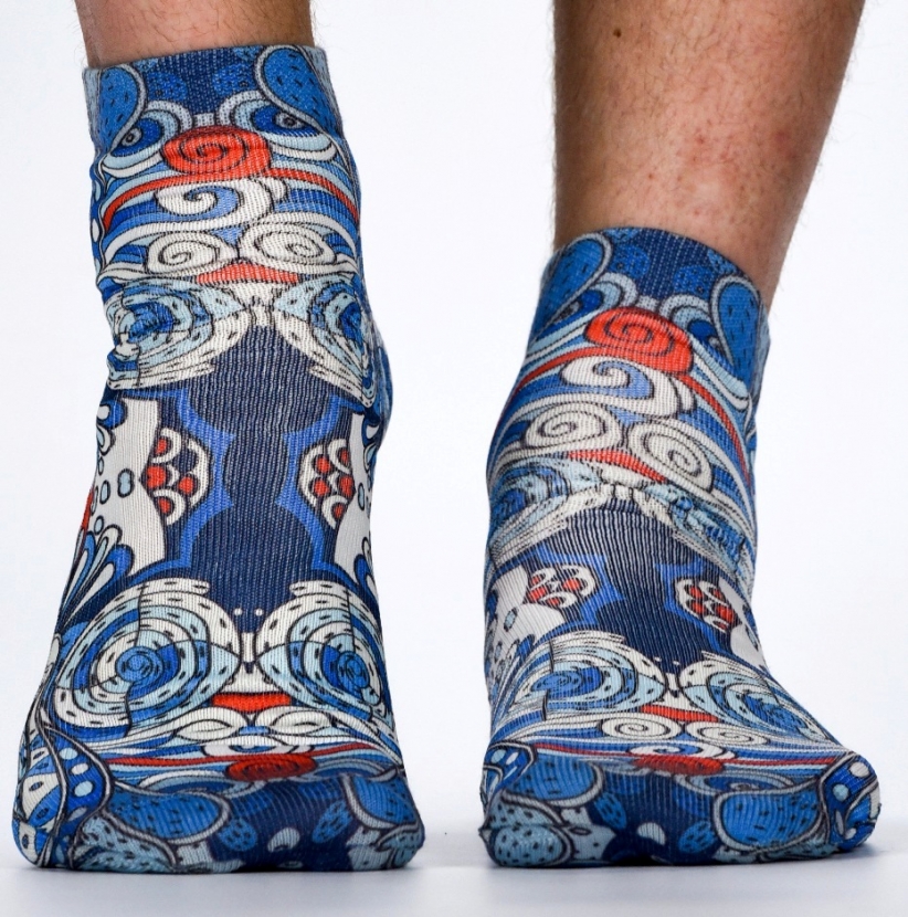 Wigglesteps Herren - Quarter - Style: 04029 - Ethnic Blue