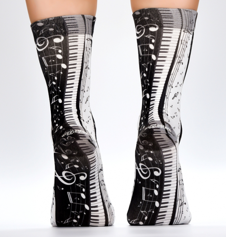 Wigglesteps Damen - Socken - Style: 04095 - Musik Rhythmus