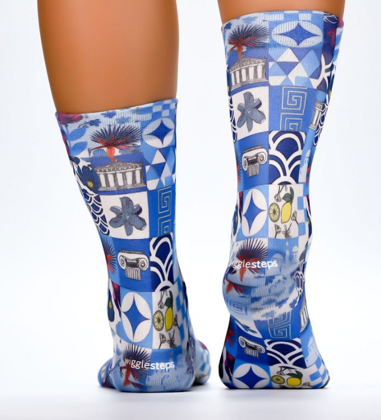 Wigglesteps Damen - Socken - Style: 04110 - Mosaik Blue