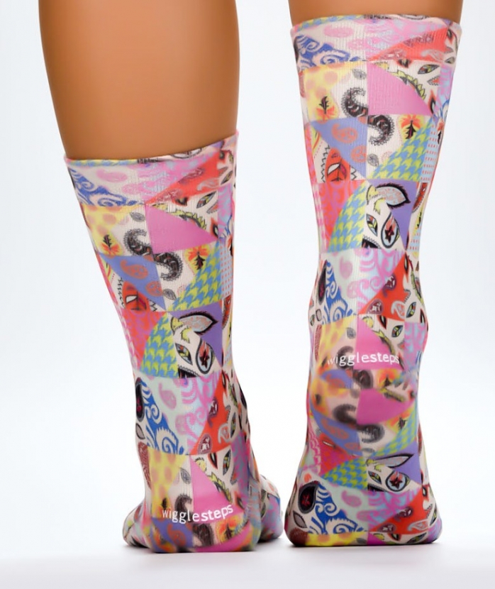 Wigglesteps Damen - Socken - Style: 04287 - Patchwork Pink