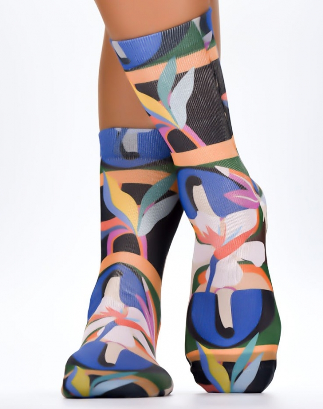 Wigglesteps Damen - Socken - Style: 04296 - Surreal Flowers
