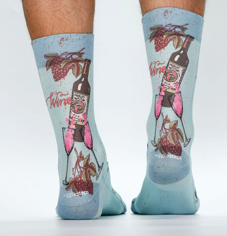 Wigglesteps Herren - Socken - Style: 04365 - lecker Rotwein