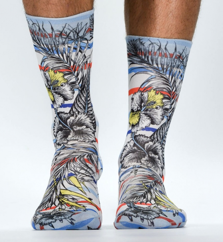 Wigglesteps Herren - Socken - Style: 04402 - Marine Flowers