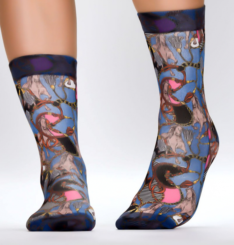 Wigglesteps Damen - Socken - Style: 04535 - Chain Horse