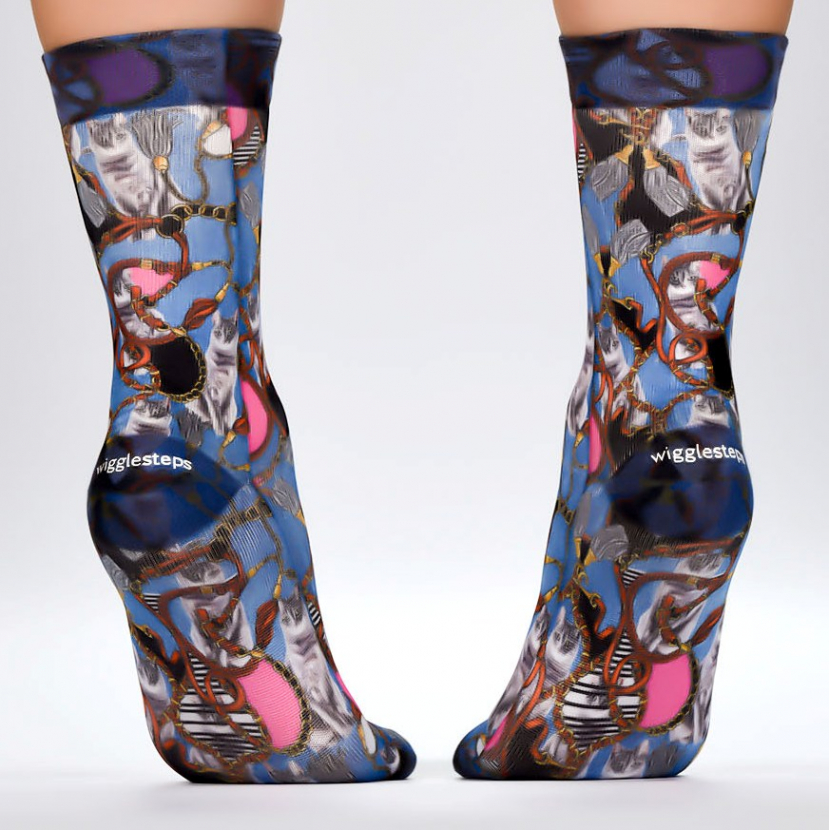 Wigglesteps Damen - Socken - Style: 04536 - Chain Cat