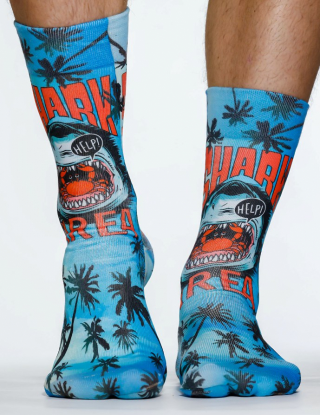 Wigglesteps Herren - Socken - Style: 04835 - Shark Area
