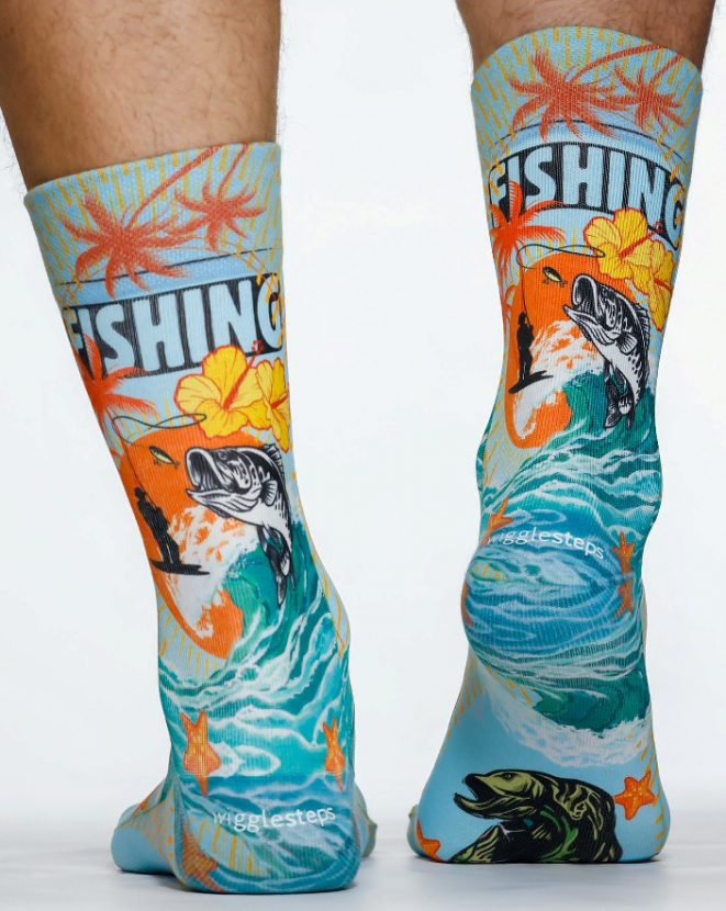Wigglesteps Herren - Socken - Style: 04836 - Fishing