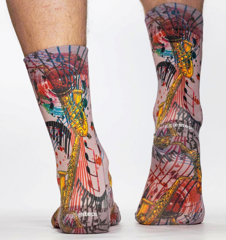 Wigglesteps Herren - Socken - Style: 04994 - Saxophon