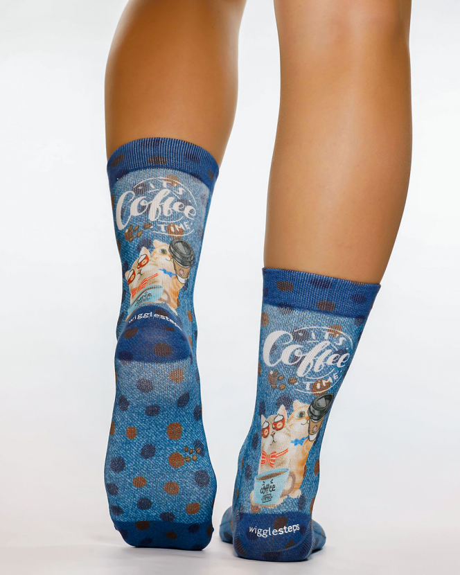 Wigglesteps Damen - Socken - Style: 05145 - Coffee Cat