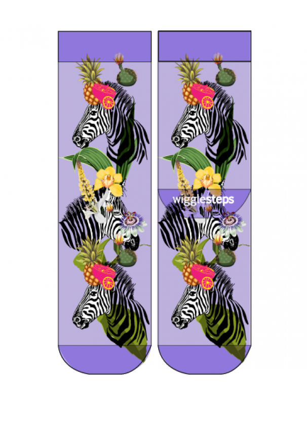 Wigglesteps Damen - Socken - Style: 05156 - Tropical Zebra