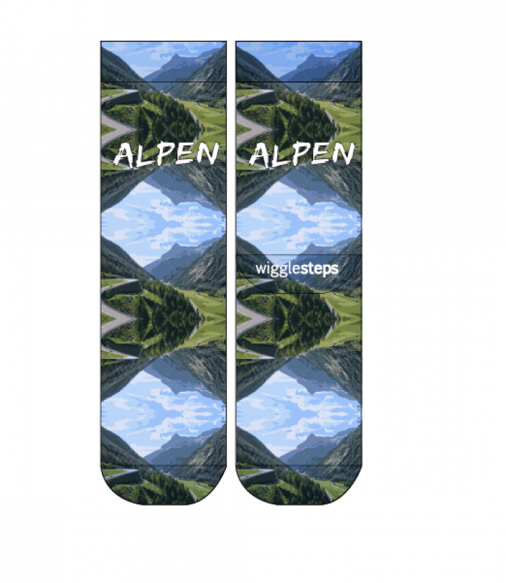 Wigglesteps Damen - Socken - Style: 05183 - Alpen Bergwelt