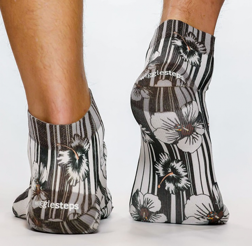 Wigglesteps Herren - Quarter - Style: 05204 - Black Flowers
