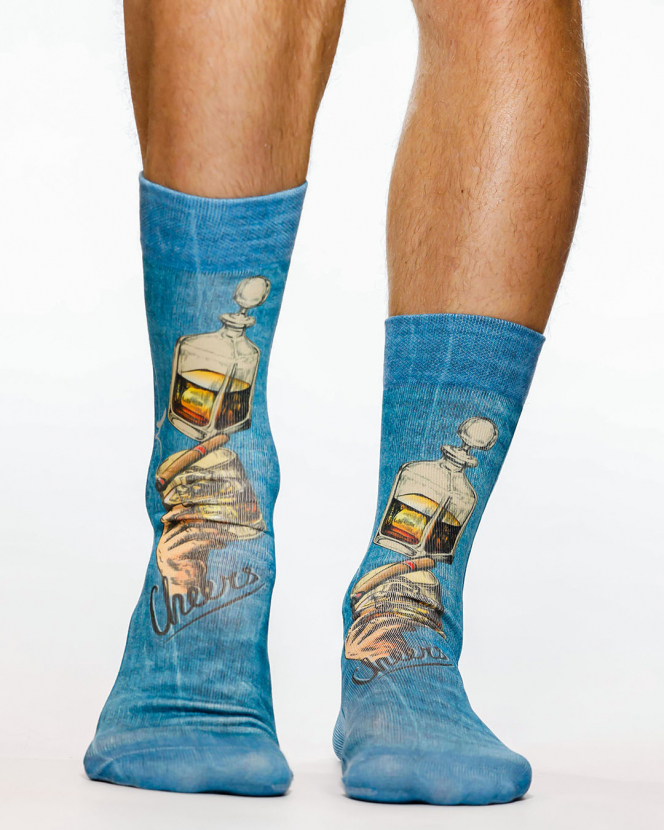 Wigglesteps Herren - Socken - Style: 05211 - Cheer's Blue