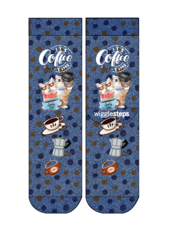 Wigglesteps Herren - Socken - Style: 05216 - Coffee Cat's