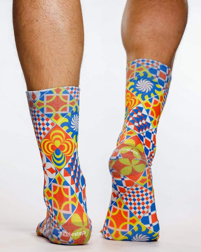 Wigglesteps Herren - Socken - Style: 05230 - Retro Ceramic