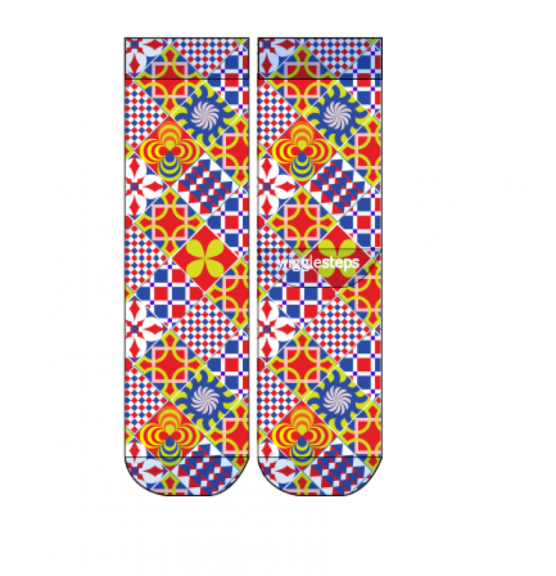Wigglesteps Herren - Socken - Style: 05230 - Retro Ceramic