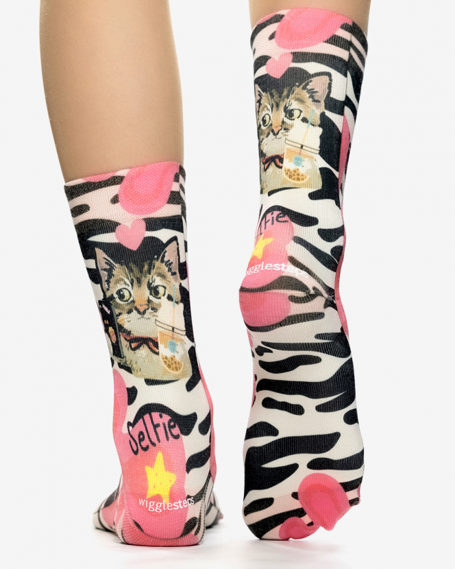 Wigglesteps Damen - Socken - Style: 05318 - Selfie Cat