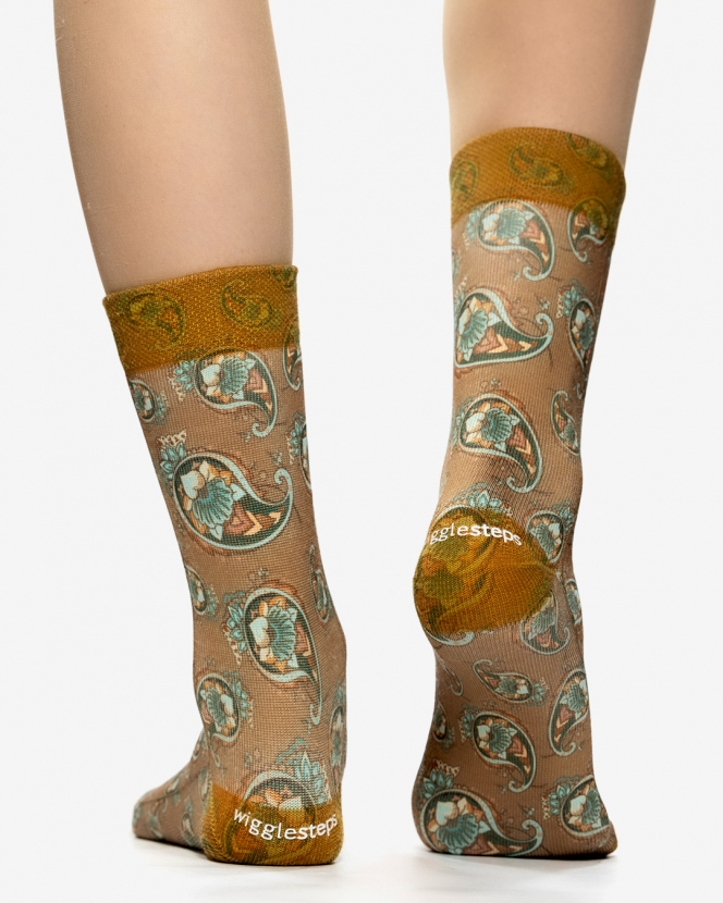 Wigglesteps Damen - Socken - Style: 05336 - Brown Paisley