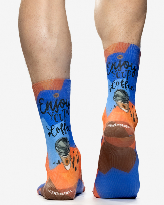 Wigglesteps Herren - Socken - Style: 05385 - Enjoy Coffee
