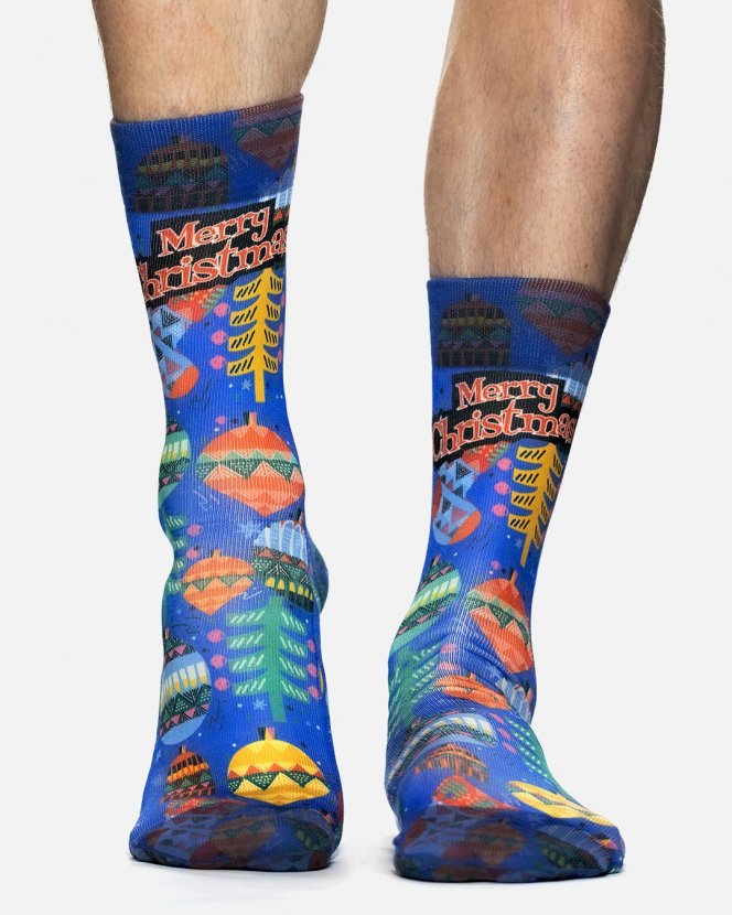 Wigglesteps Herren - Socken - Style: 05398 - XMas Modern Blue