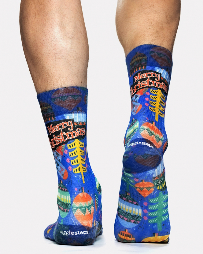 Wigglesteps Herren - Socken - Style: 05398 - XMas Modern Blue