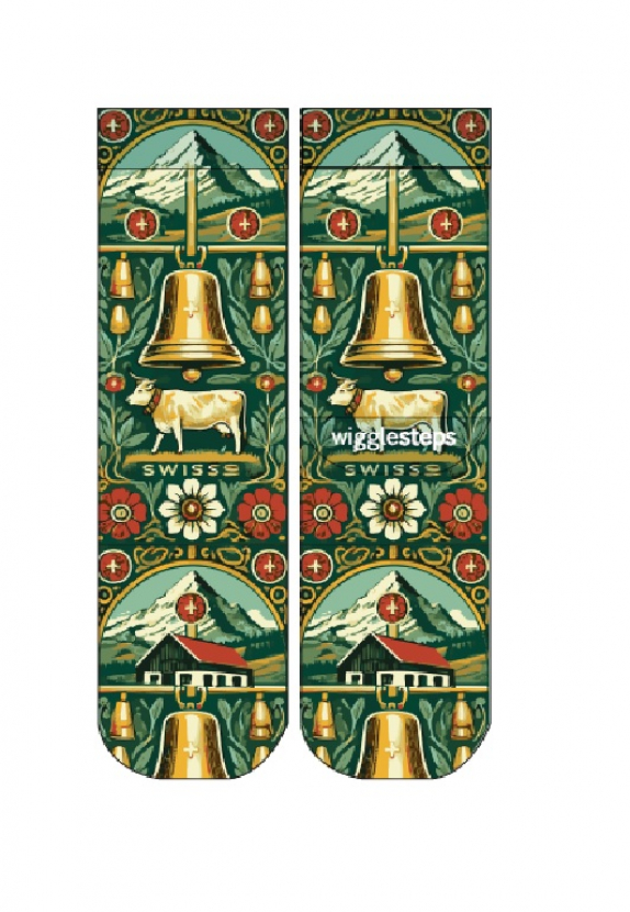 Wigglesteps Damen - Socken - Style: 05443 - Swiss Symbols