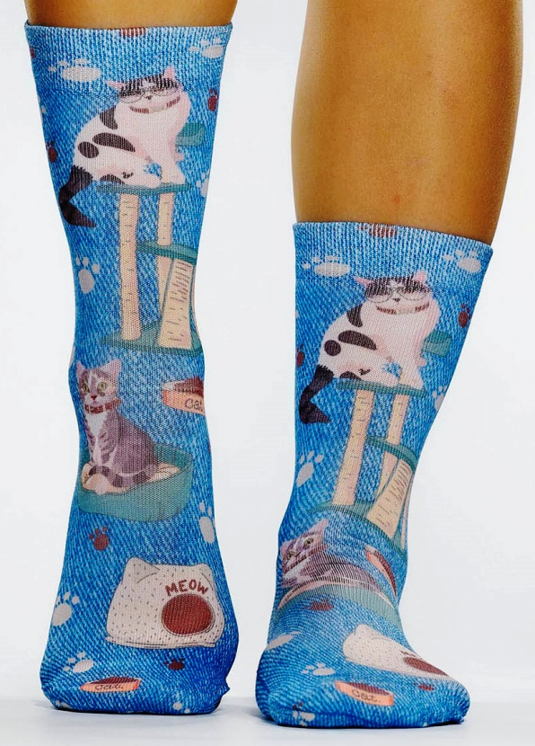 Wigglesteps Damen - Socken - Style: 05596 - Katzentraum