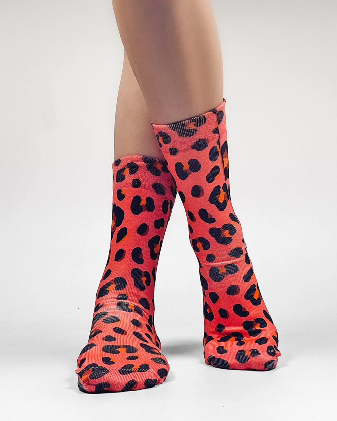 Wigglesteps Damen - Socken - Style: 06023 - Coral Leo