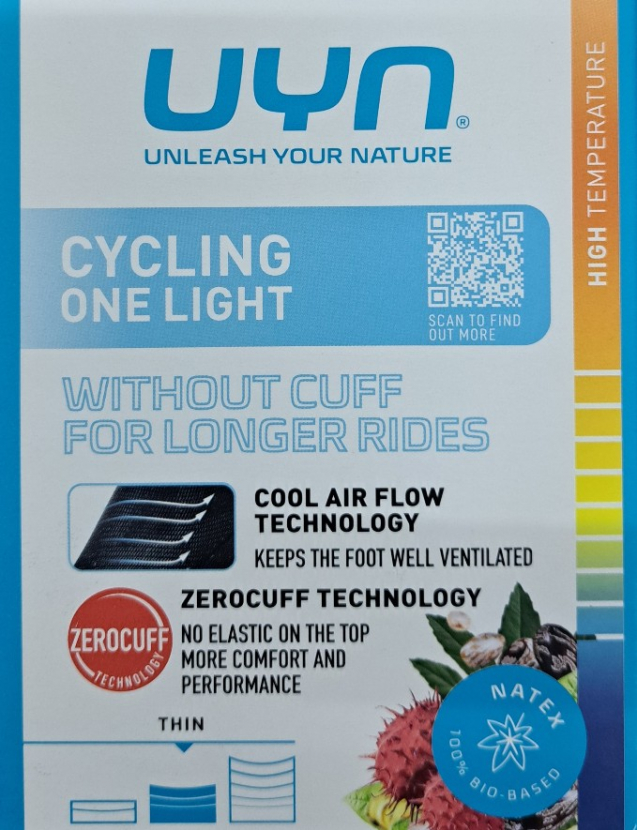 UYN Herren - Cycling One Ligth - Weiss/Schwarz