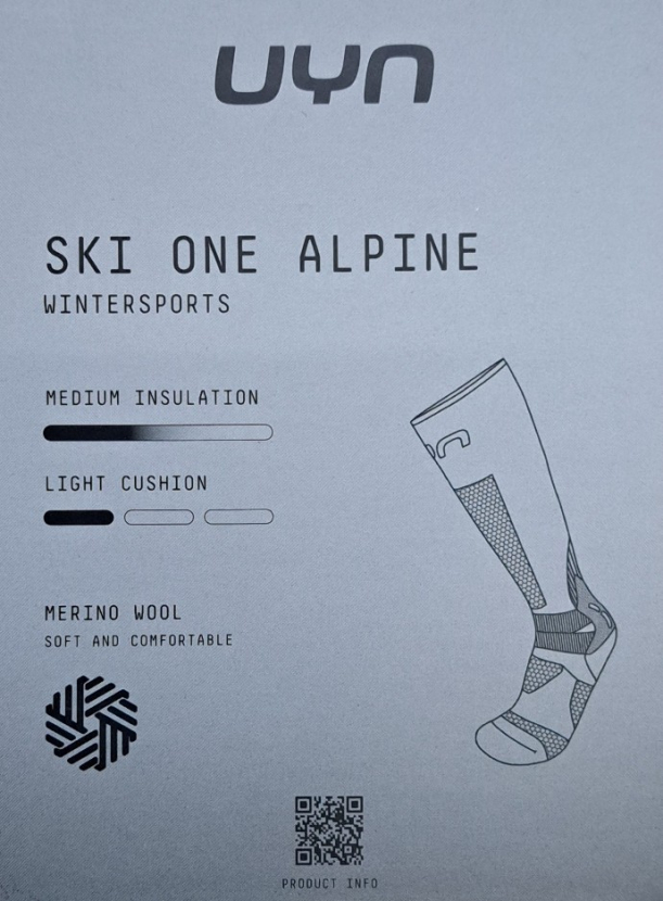 UYN Damen - Ski One Alpine - Outdoor Merino Kniestrumpf - Schwarz