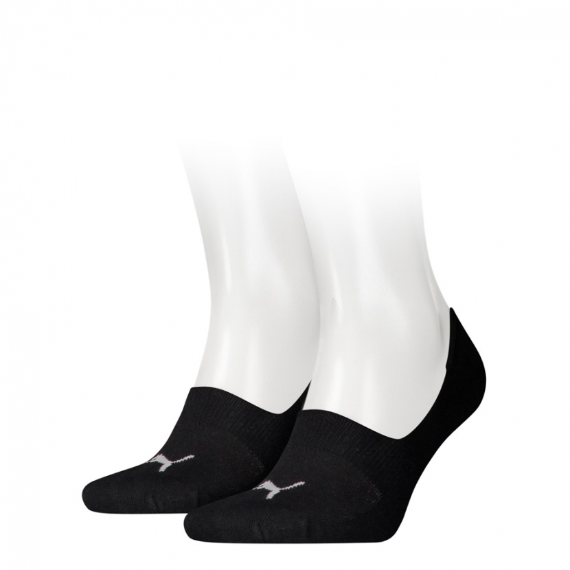 2 Paar MID CUT Footies mit Slip Stop (Fersen ABS) - Schwarz - Größe 39/42