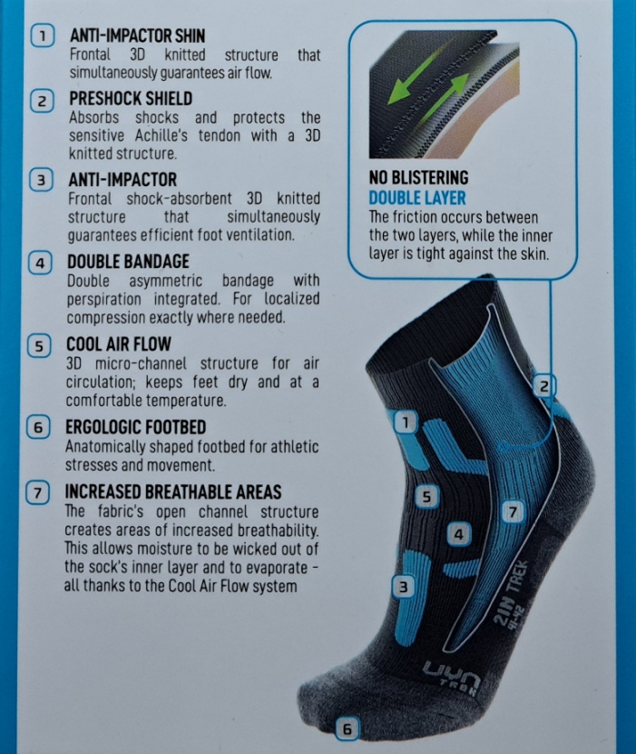 UYN Herren - Trekking 2IN Quarter - Blau