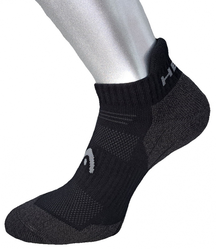 2 Paar Head Hiking - Funktions - Sneaker mit Polsterlippe - Schwarz - Größe 43/46
