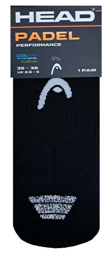 HEAD Performance - Padel Crew Sportsocken - Schwarz