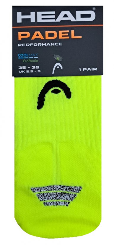 HEAD Performance - Padel Crew Sportsocken - Gelb