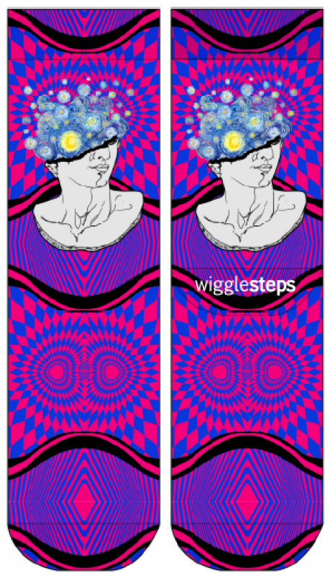 Wigglesteps Damen - Socken - Style: 04773 - Künstlerhirn