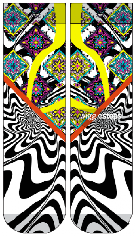Wigglesteps Damen - Socken - Style: 04781 - Grafik Art