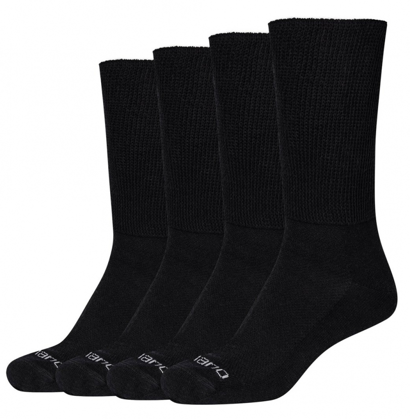 2 Paar Netzschaft Spezial Diabetikersocken - Schwarz