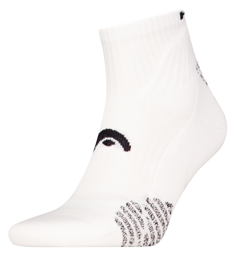 Head Coolmax Ultrasoft - Performance Padel Quarter - Weiss - Größe 39/42