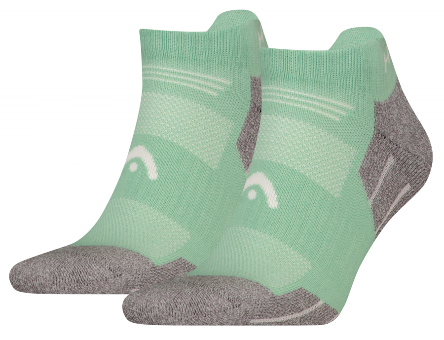 2 Paar Head Hiking - Funktions - Sneaker mit Polsterlippe - Apfelton - Größe 39/42