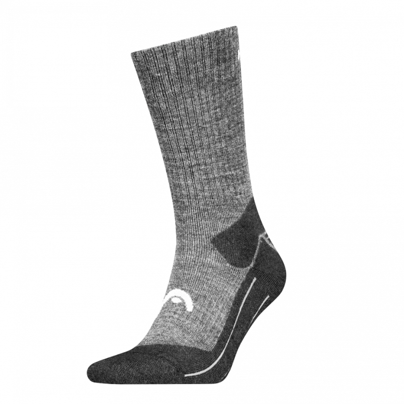 Head Hiking Socken - Merino Long & Warm - Grau - Größe 39/42
