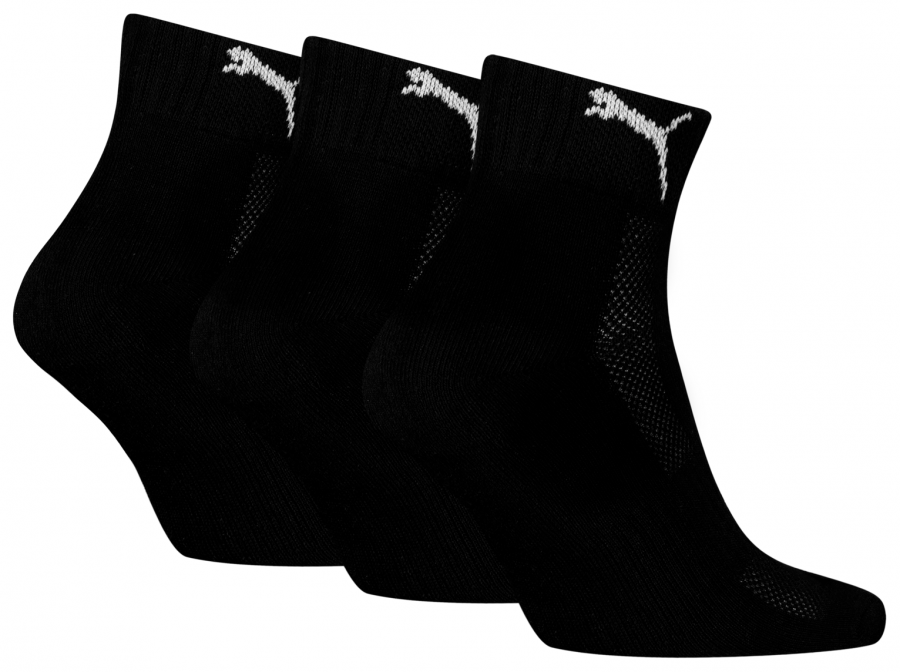 3 Paar Puma Sport P-Sohle MATCH Quarter - Schwarz