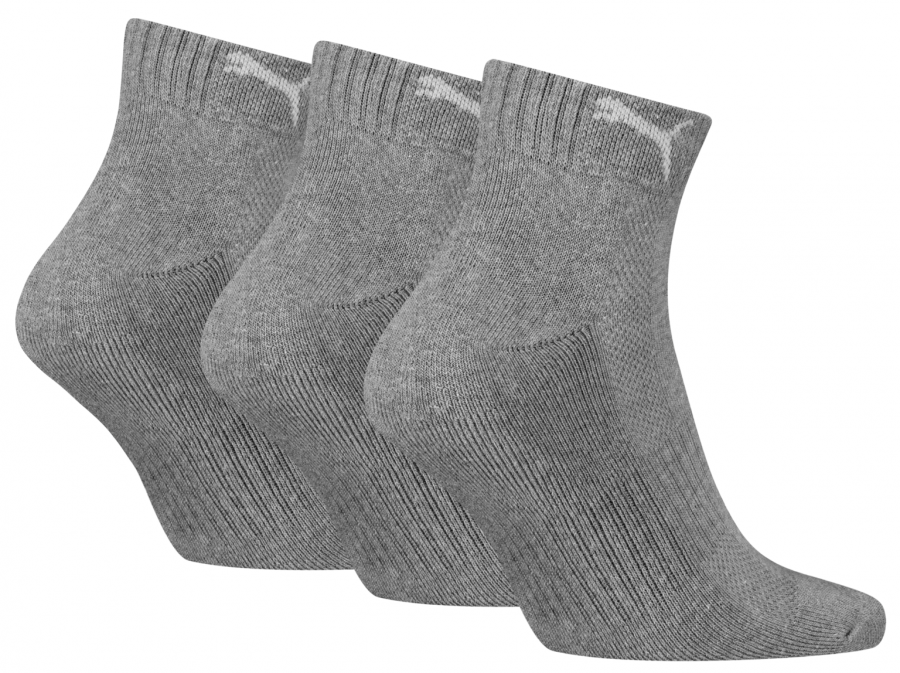 3 Paar Puma Sport P-Sohle MATCH Quarter - Grau