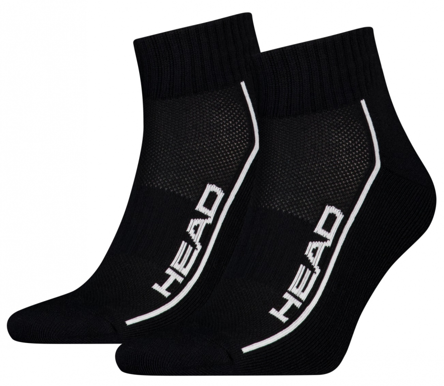 2 Paar HEAD All Sports - Frotteesohle Quarter - Schwarz