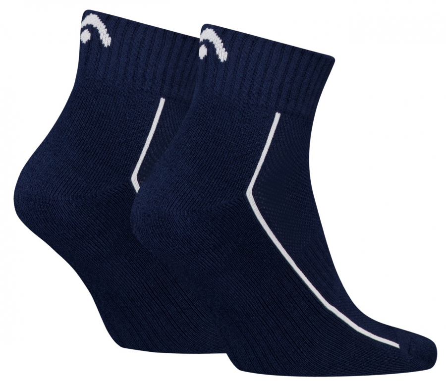 2 Paar Head Comfort - Frotteesohle Quarter - Navy - Größe 35/38