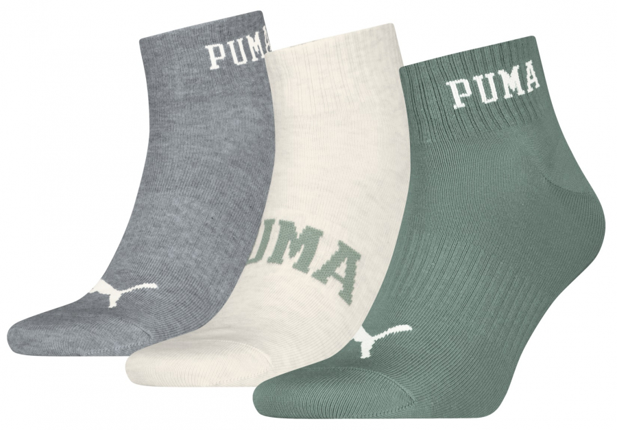 3 Paar Puma Quarter - Sportstyle Farbset - Geen/Oat FX - Größe 35/38