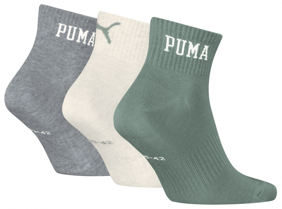 3 Paar Puma Quarter - Sportstyle Farbset - Geen/Oat FX - Größe 35/38